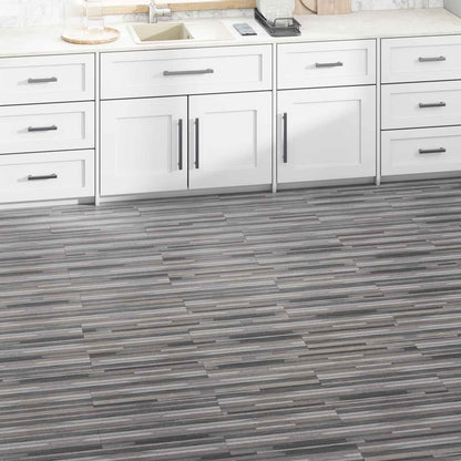 vidaXL Flooring Planks 2.51 m² 18 pcs PVC Striped grey