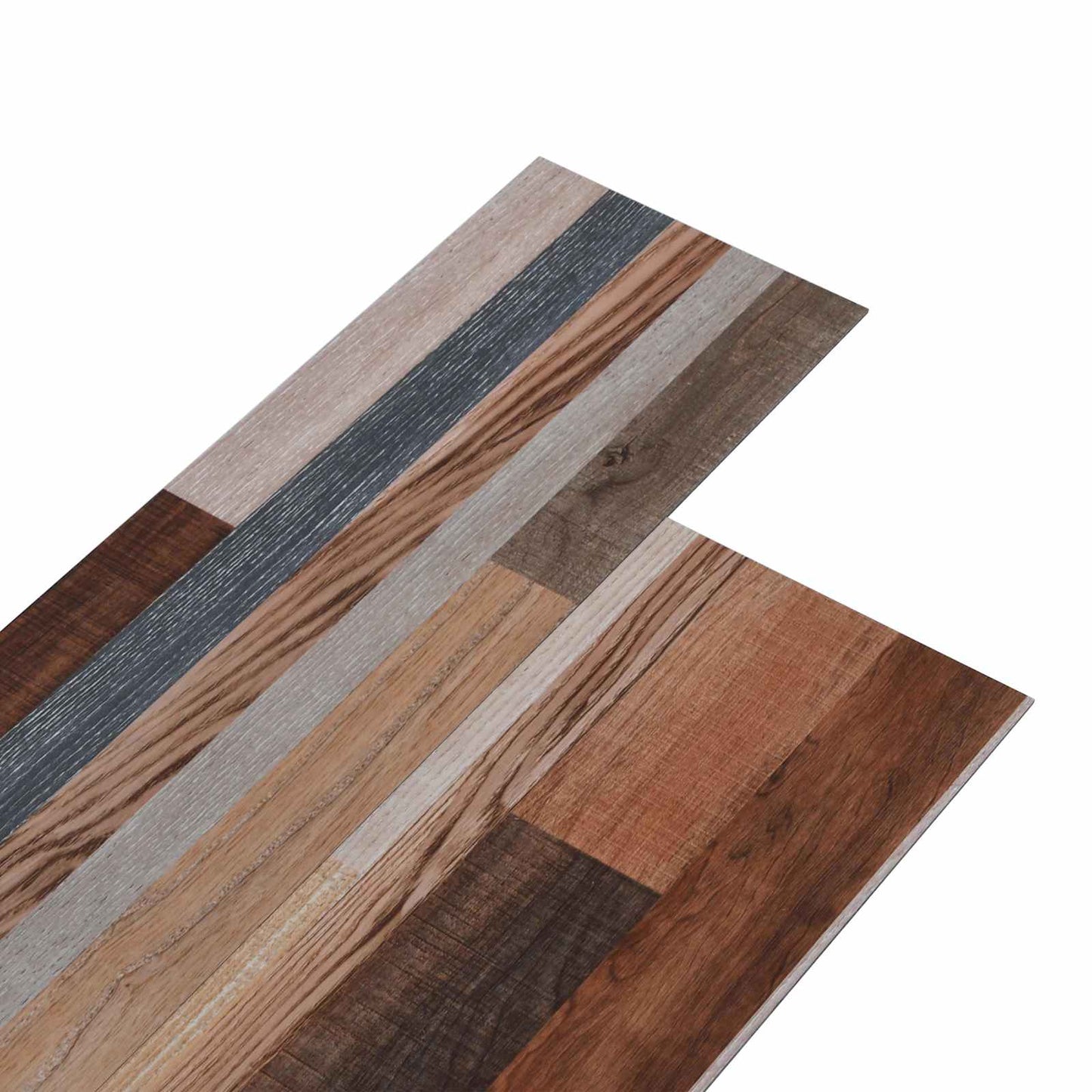vidaXL Flooring Planks 18 pcs Multicolour 2.51 m² PVC