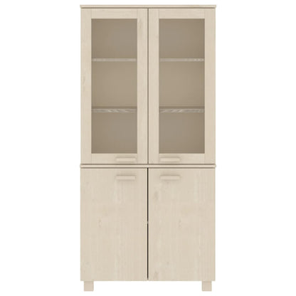 vidaXL Highboard HAMAR Solid Wood Pine Honey Brown
