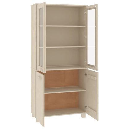 vidaXL Highboard HAMAR Solid Wood Pine Honey Brown