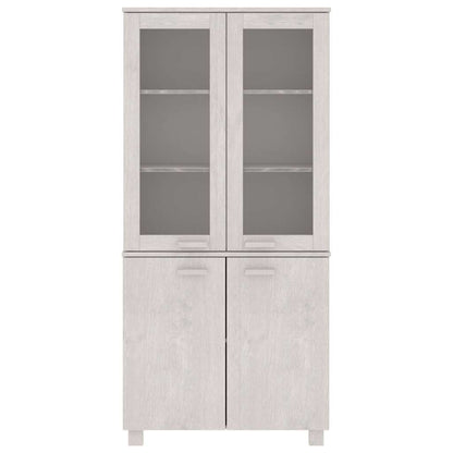 vidaXL Highboard "HAMAR" Solid Wood Pine White