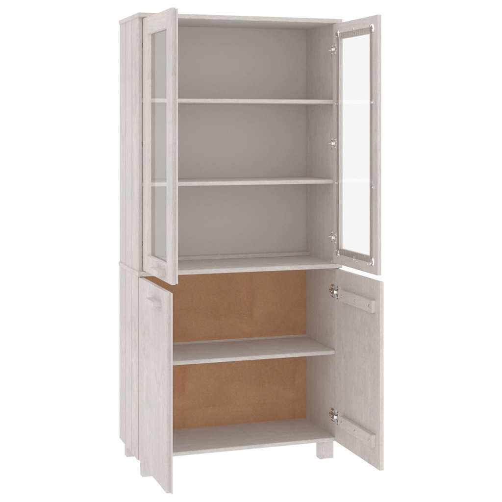 vidaXL Highboard "HAMAR" Solid Wood Pine White
