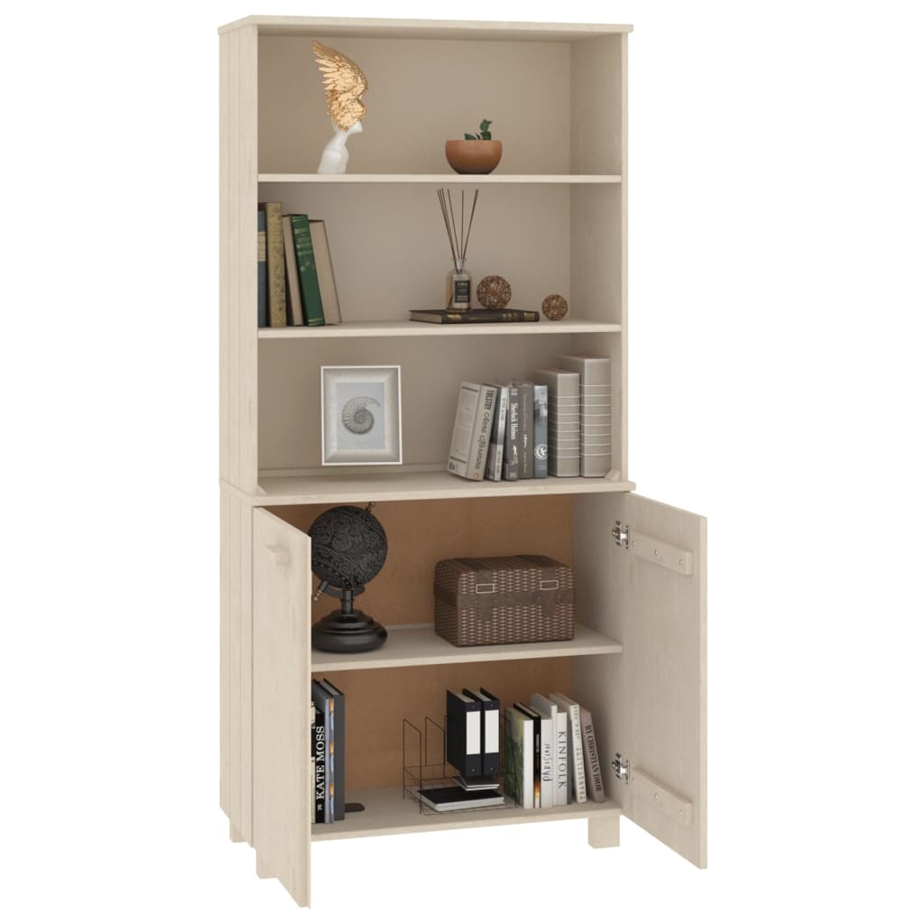 vidaXL Highboard HAMAR Solid Wood Pine Honey Brown