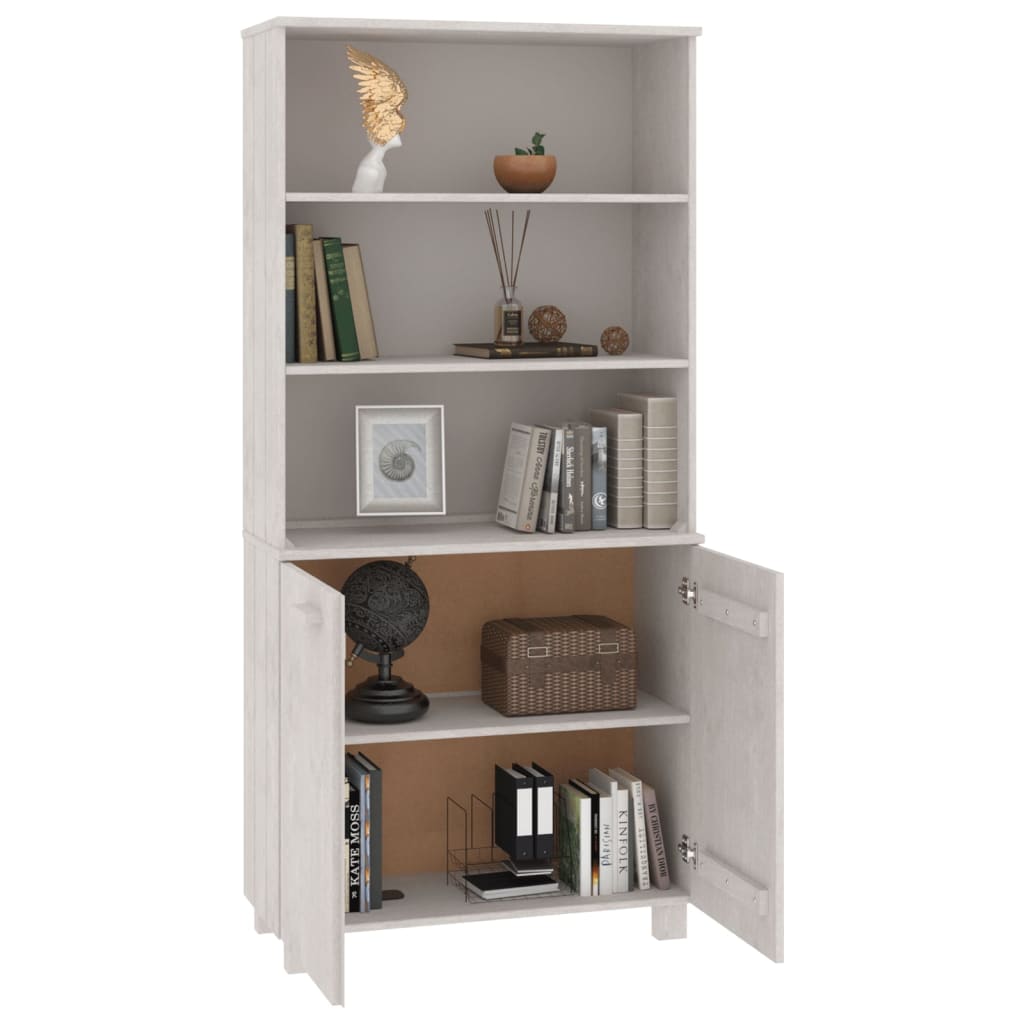 vidaXL Highboard HAMAR Solid Wood Pine White