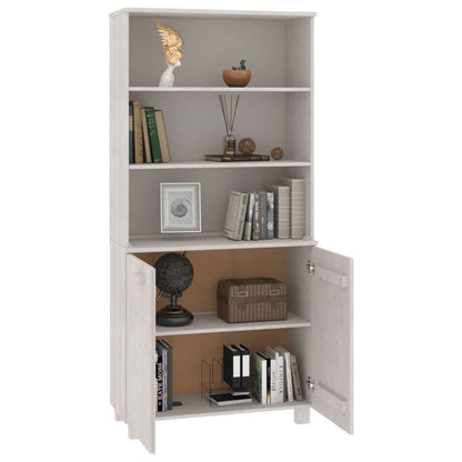 vidaXL Highboard HAMAR Solid Wood Pine White