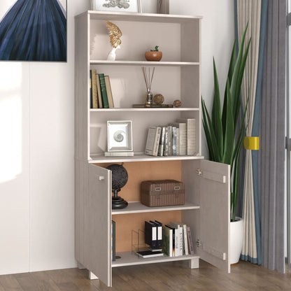 vidaXL Highboard HAMAR Solid Wood Pine White