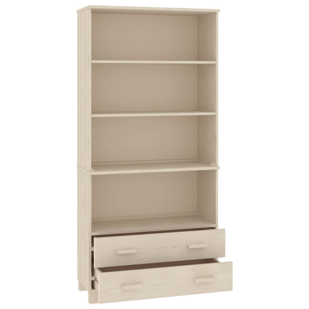 vidaXL Highboard |  Set of 2 | Honey brown | Solid pinewood | Large | Highboard
