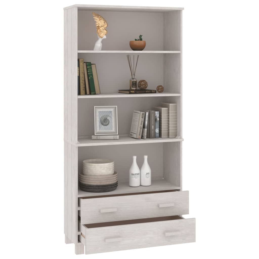 vidaXL Highboard HAMAR Solid Wood Pine White
