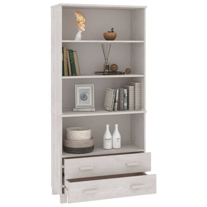 vidaXL Highboard HAMAR Solid Wood Pine White