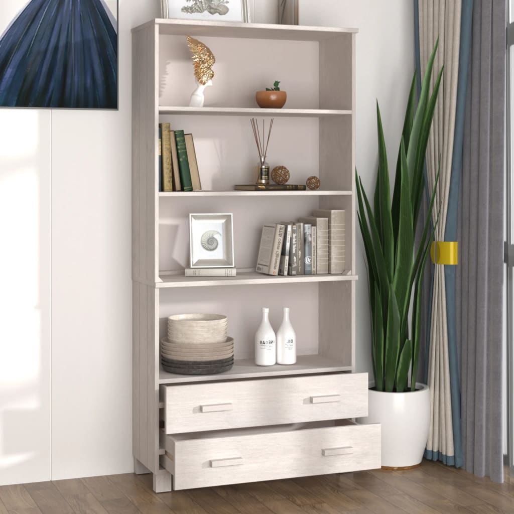 vidaXL Highboard HAMAR Solid Wood Pine White