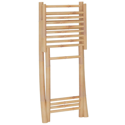 vidaXL Bar Set | Natural Bamboo | Bamboo, Woven Banana Leaves, Galvanized Steel