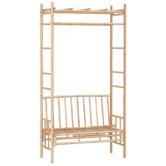 vidaXL Garden Bench with Pergola 116 cm Bamboo