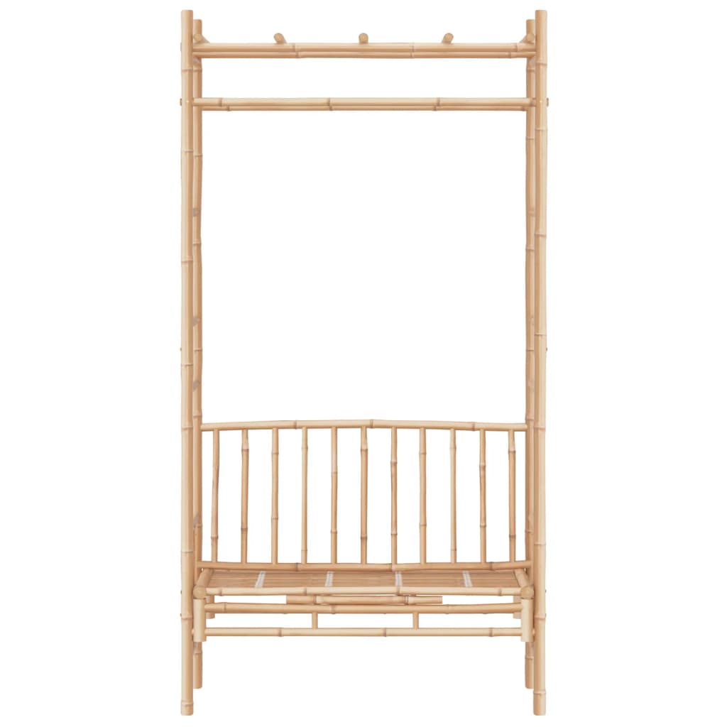 vidaXL Garden Bench with Pergola 116 cm Bamboo