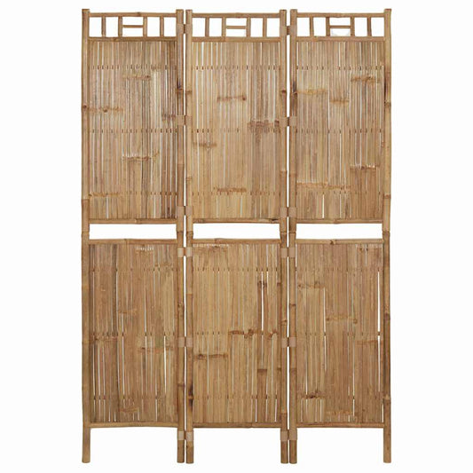 vidaXL 3-Panel Room Divider Bamboo 120x180 cm