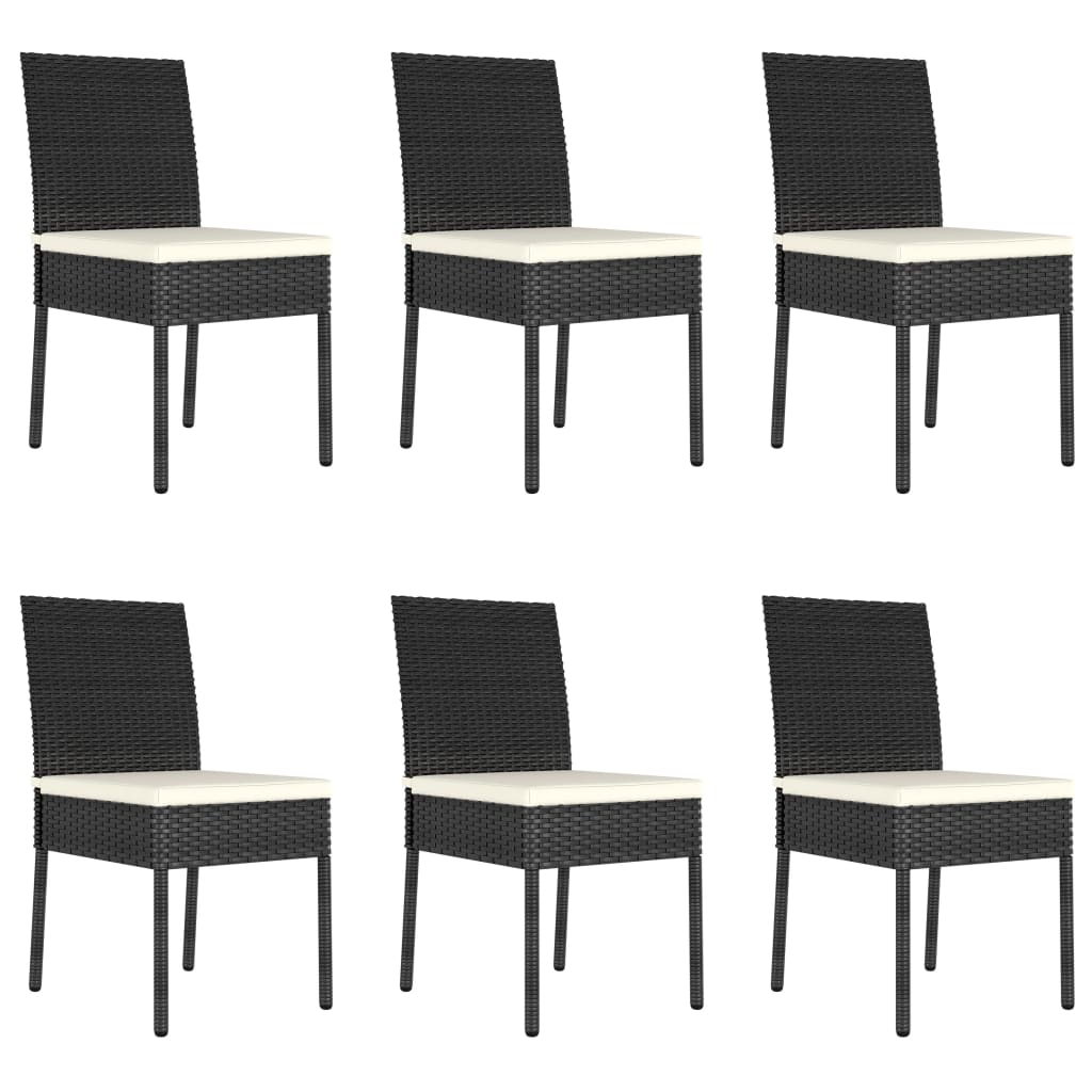vidaXL Outdoor Dining Set | Black and Cream