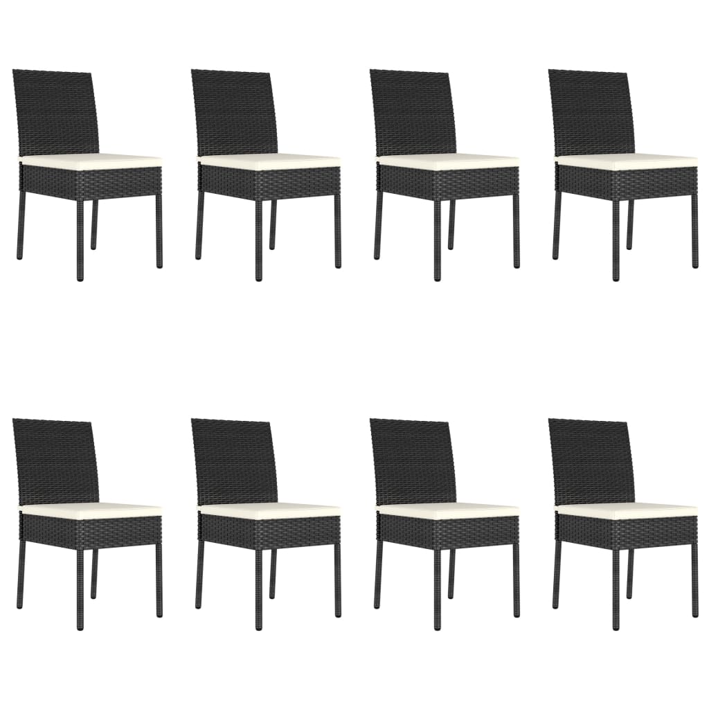 vidaXL Outdoor Dining Set | Black and Cream