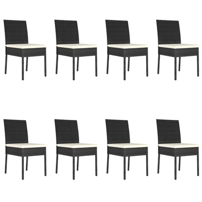 vidaXL Outdoor Dining Set | Black and Cream