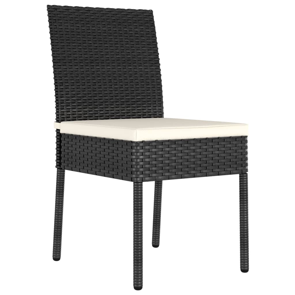vidaXL Outdoor Dining Set | Black and Cream