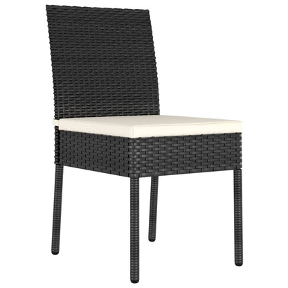 vidaXL Outdoor Dining Set | Black and Cream