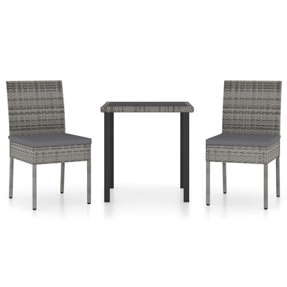 vidaXL Outdoor Dining Set | Grey and black