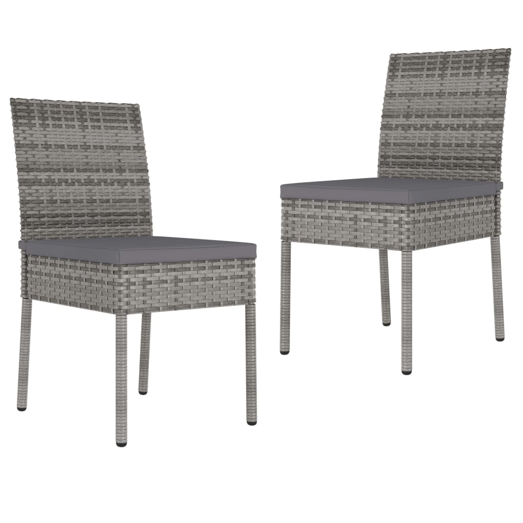 vidaXL Outdoor Dining Set | Grey and black