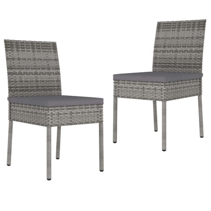 vidaXL Outdoor Dining Set | Grey and black