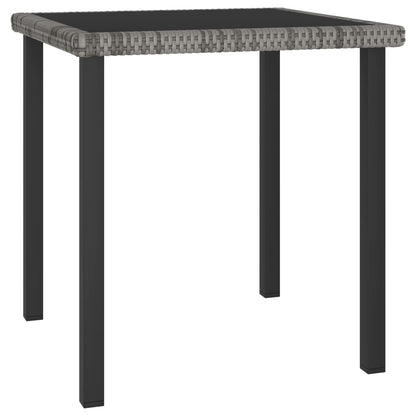 vidaXL 5 Piece Outdoor Dining Set with Cushions Poly Rattan Grey