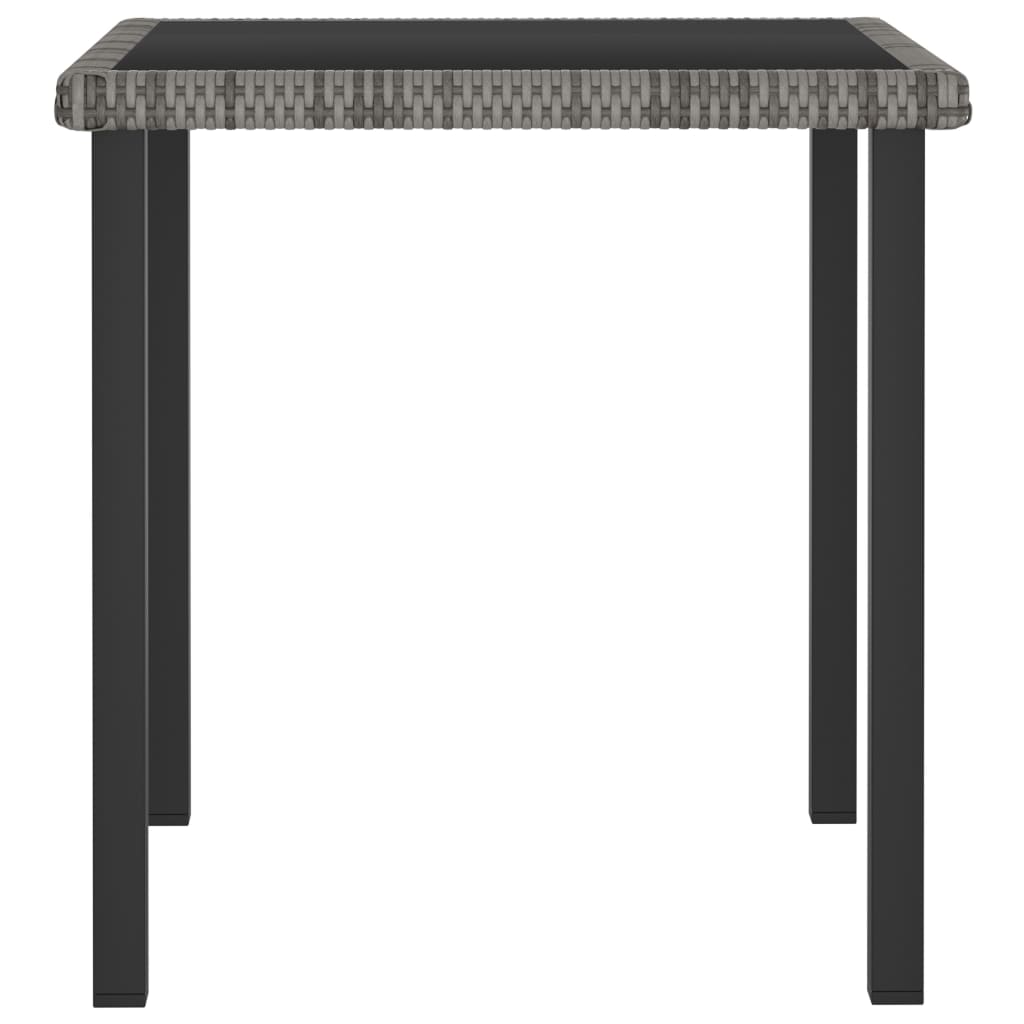 vidaXL 5 Piece Outdoor Dining Set with Cushions Poly Rattan Grey