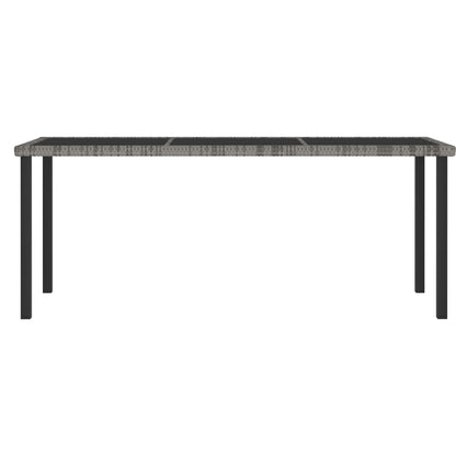 vidaXL Outdoor Dining Set | Grey and black | Poly rattan | Large