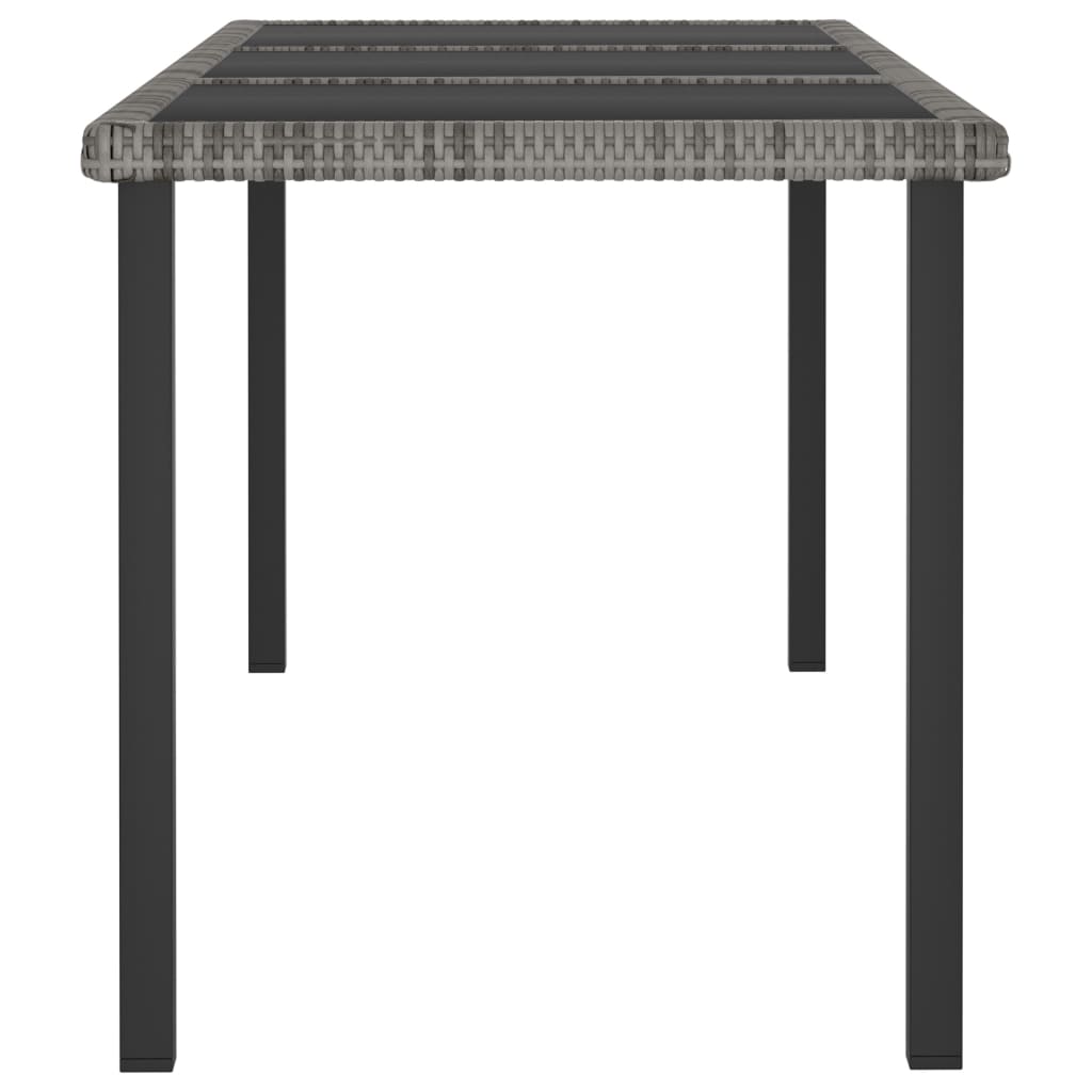 vidaXL Outdoor Dining Set | Grey and black | Poly rattan | Large