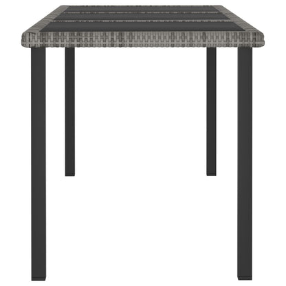 vidaXL Outdoor Dining Set | Grey and black | Poly rattan | Large