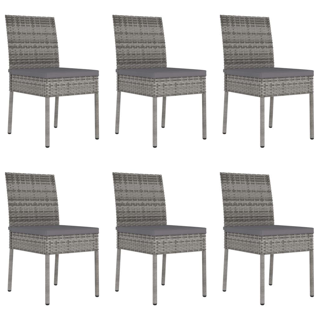 vidaXL Outdoor Dining Set | Grey and black | Poly rattan | Large