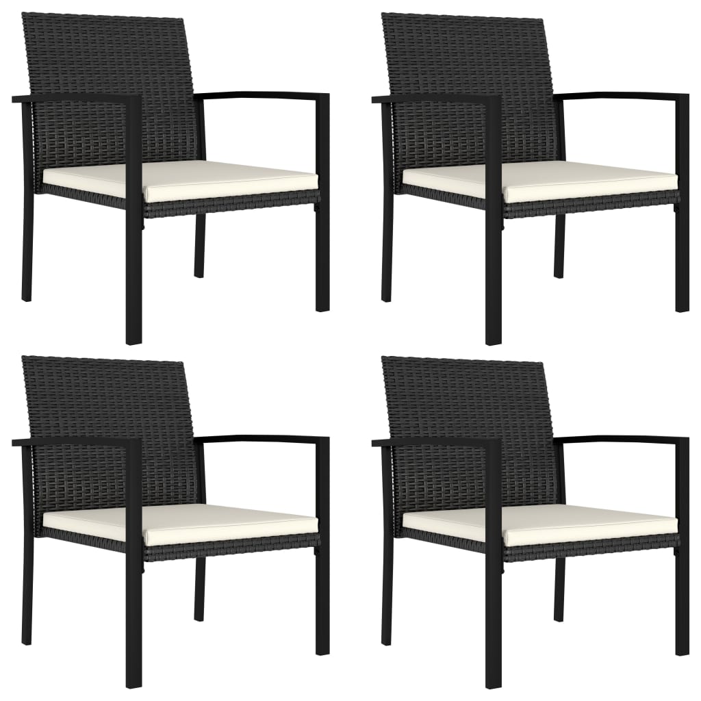 vidaXL Outdoor Dining Set | Black and Cream