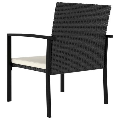 vidaXL Outdoor Dining Set | Black and Cream