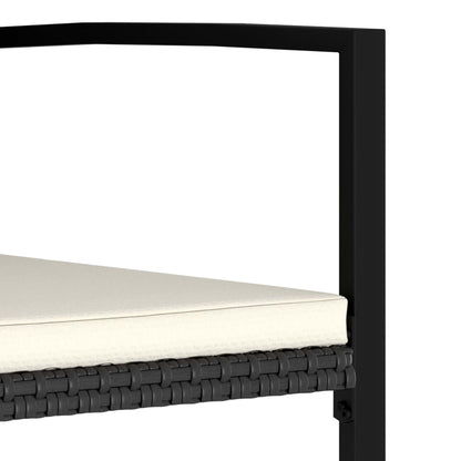vidaXL Outdoor Dining Set | Black and Cream