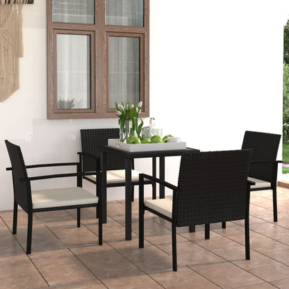 vidaXL Outdoor Dining Set | Black and Cream