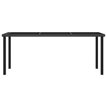 vidaXL 7 Piece Outdoor Dining Set Poly Rattan Black