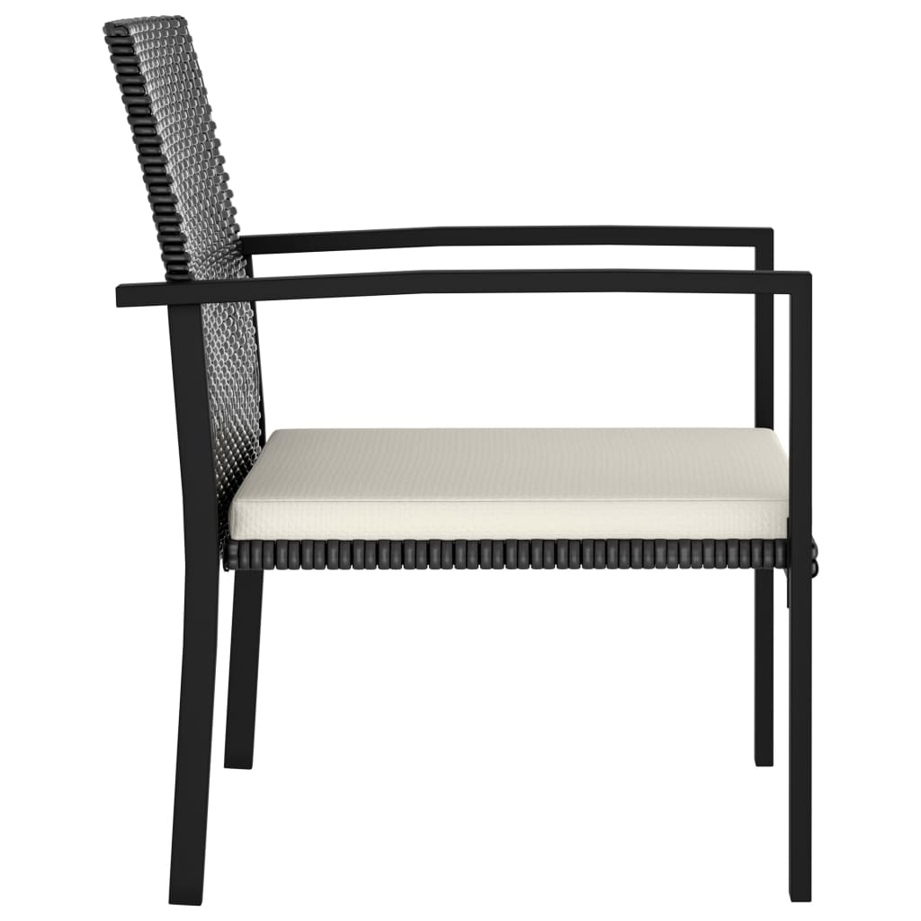 vidaXL Outdoor Dining Set | Black | Poly rattan | 9 Piece Set | Durable