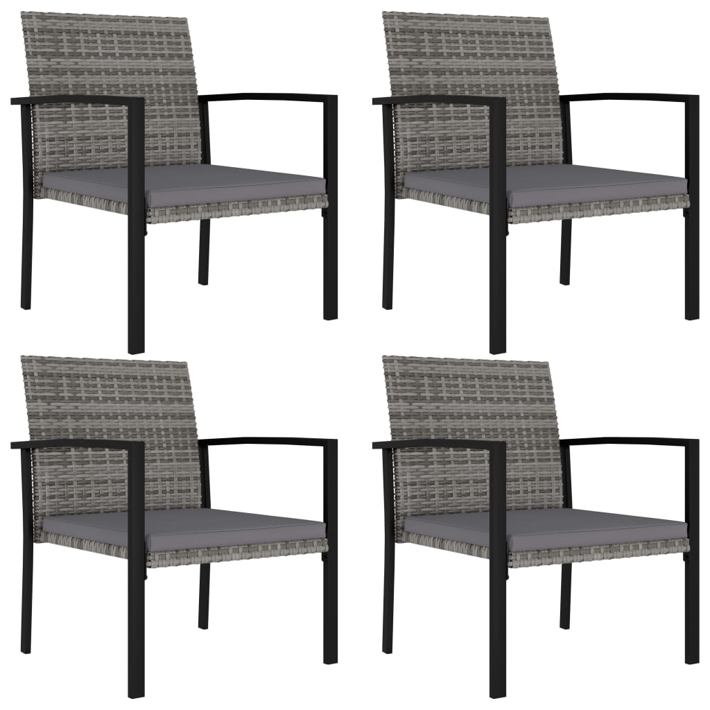 vidaXL Outdoor Dining Set | Grey and Black