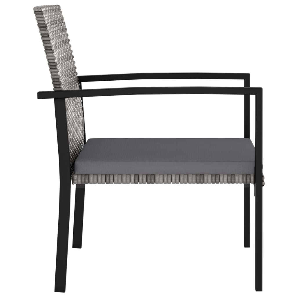 vidaXL Outdoor Dining Set | Grey and Black