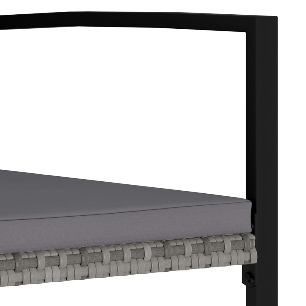 vidaXL Outdoor Dining Set | Grey and Black