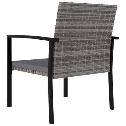 vidaXL Outdoor Dining Set | Grey and Black