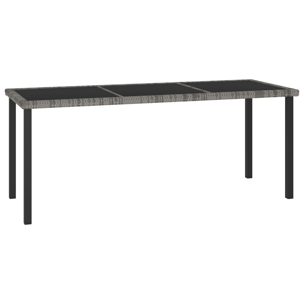 vidaXL Outdoor Dining Set | Grey and Black