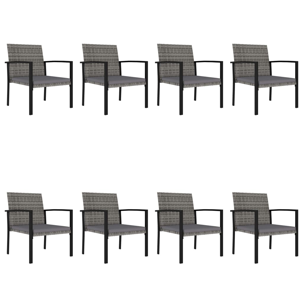 vidaXL Outdoor Dining Set | Grey and Black