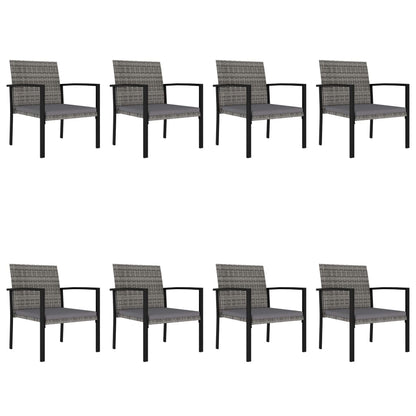vidaXL Outdoor Dining Set | Grey and Black
