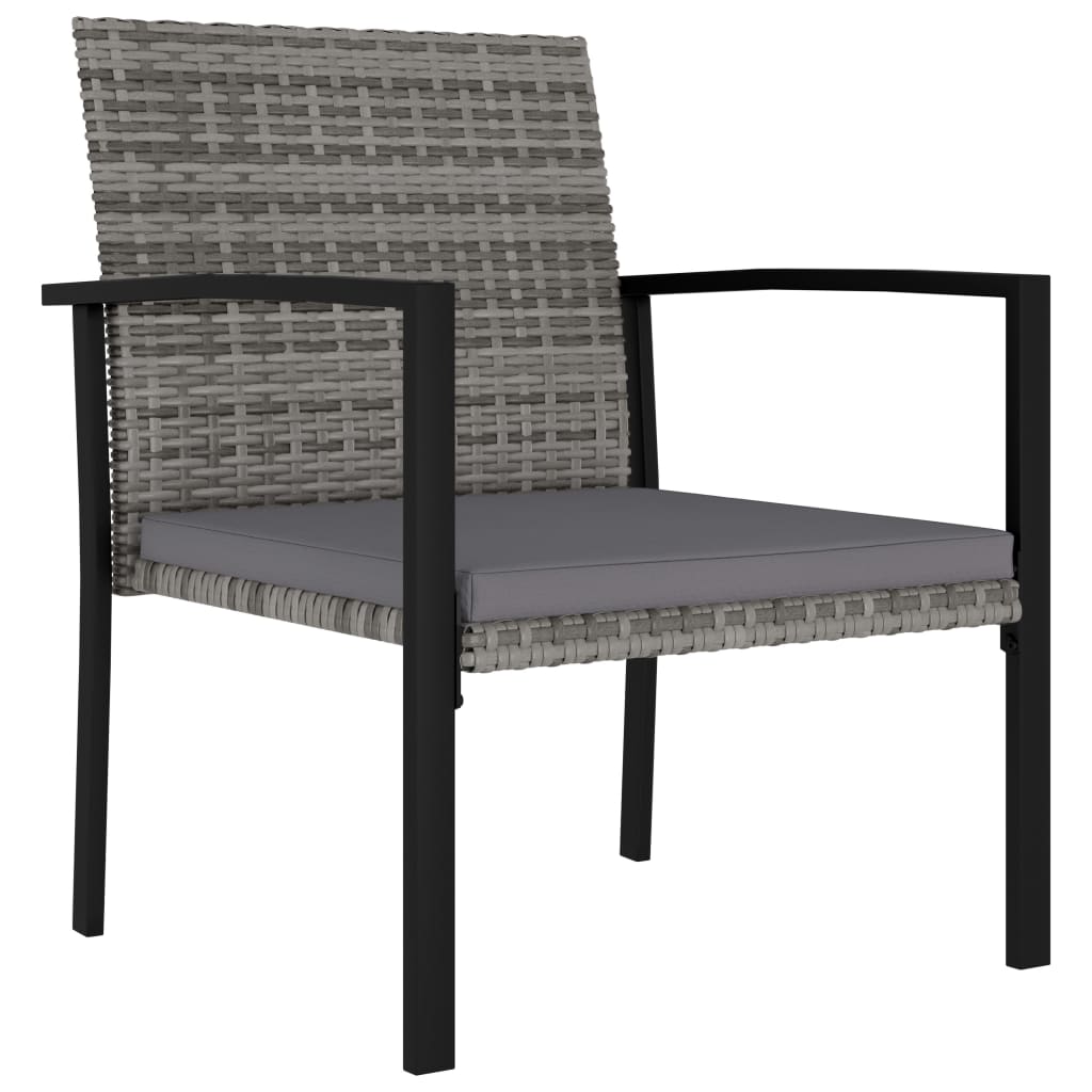 vidaXL Outdoor Dining Set | Grey and Black