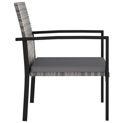 vidaXL Outdoor Dining Set | Grey and Black