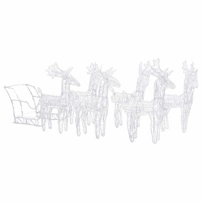 vidaXL Reindeers & Sleigh Christmas Decoration 320 LEDs Acrylic