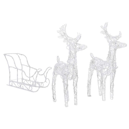 vidaXL Reindeers & Sleigh Christmas Decoration 320 LEDs Acrylic