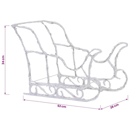 vidaXL Reindeers & Sleigh Christmas Decoration 320 LEDs Acrylic